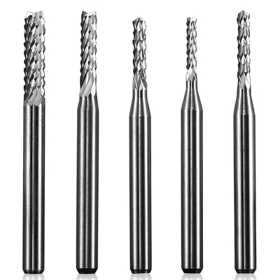 Tungsten Carbide Corn Solid End Mill For Cutting Plastic / Plate Drilling Hole