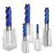 HRC65 Solid Carbide Corner Radius End Mill , 4 Flute End Mill With Blue Nano Coating
