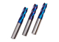 HRC 65 2/4/6 Flute Tungsten Solid Carbide End Mills Blue NANO Coating