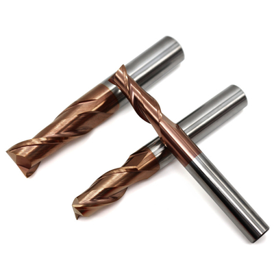 Copper Colored Coating 4 Flutes Solid Carbide End Mill  Cutting Tools