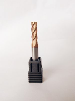 CNC Machine Tungsten Carbide Flat End Mill Cutter With Black Coating , High Strength