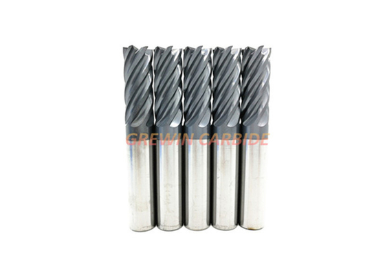 6 Flutes Solid Carbide End Mills Flat And Square HRC45 , Carbide End Mill Cutter