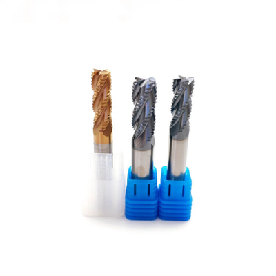 HRC 66 Carbide Roughing End Mills Wood Cutting 4 Flutes Cast Iron Low Alloy