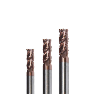 TISIN Coating Carbide End Mills 45° Helix Angel for CNC Roughing Processing