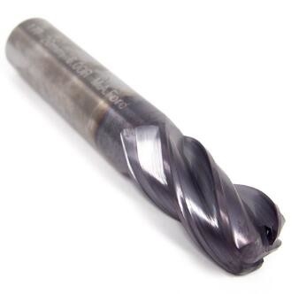 Metal high helix single flute end mill cutters HRC45