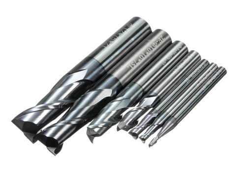 Solid Carbide Aluminium Milling Cutter Bits 3 Flutes High Performance End Mills