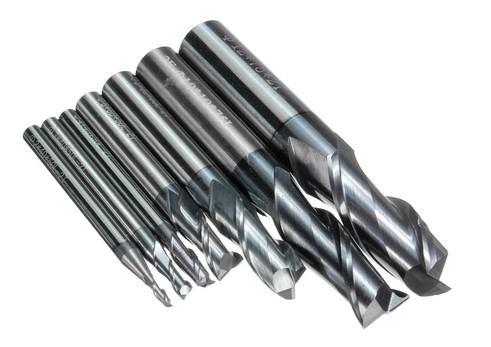Solid Carbide Aluminium Milling Cutter Bits 3 Flutes High Performance End Mills