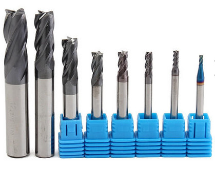 2-12 mm Carbide Solid End Mills / 4 Flutes Tungsten Carbide Cutter CNC Tools Set