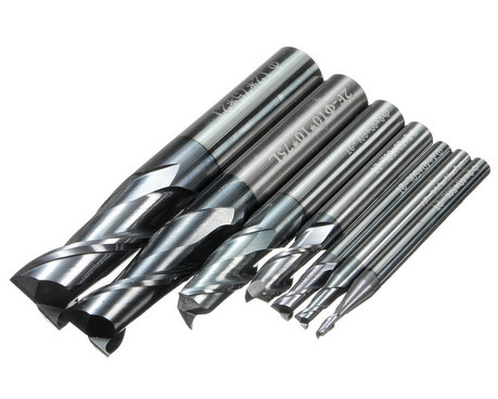 4 Flutes Solid Carbide Milling Cutters AlTiN Coated End Mill For CNC Processing