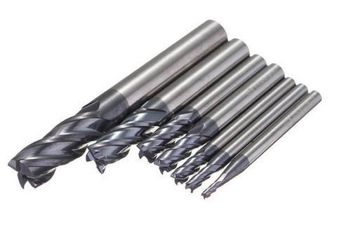8 / 10 mm Milling Cutter Tungsten Square Cutting End Mill  With 4 Flutes