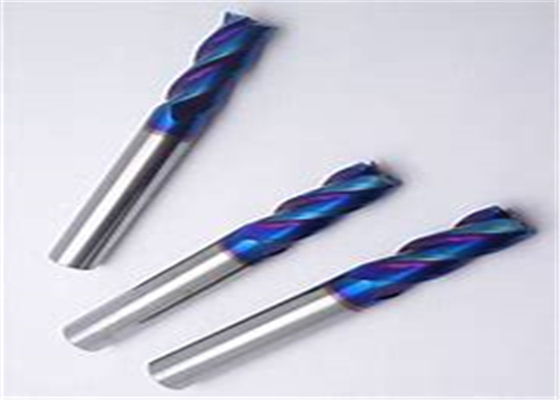 HRC45-50 Solid Carbide End Mills For Aluminum / Steel / Cast Iron On CNC Machines