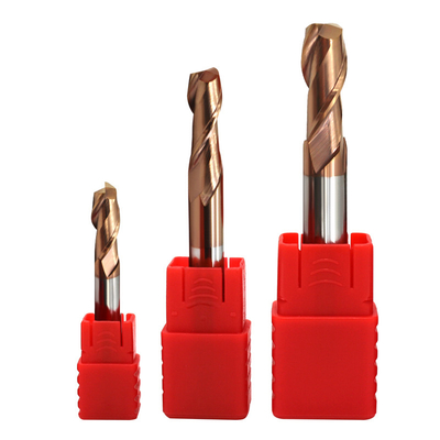 Copper Colored Coating 4 Flutes Solid Carbide End Mill  Cutting Tools