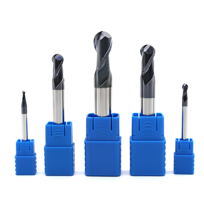HRC50 Tungsten Carbide Ball Nose End Mill Cutting Tools For Steel