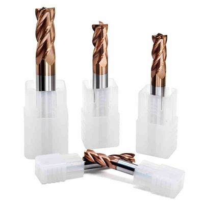 CNC Cutting Tools 4 Flute End Mill HRC55 Solid Carbide End Mills Tiain Coating
