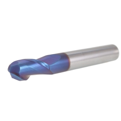 100% Tungsten Carbide Ball Nose End Mill Blue NaNo Coating Super Performance