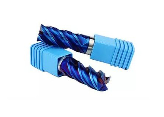65HRC Blue NaNo Coating Two Flute End Mill Super Performance Beautiful Cutting Tools