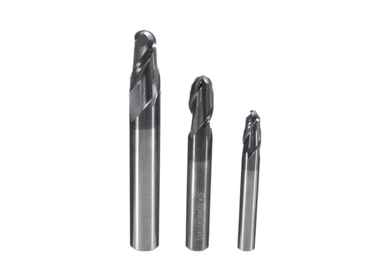 Two Flute Solid Carbide Ball Nose End Mills HRC45 Blade Diameter 3mm 4mm 5mm