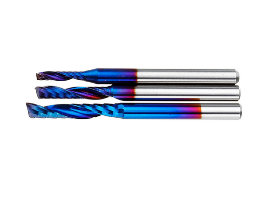 High Proformance Tungsten Carbide End Mill One Flute With Blue NACO Coated