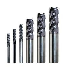 HRC45 2 Flute Flat Solid Carbide End Mills Roughing ZOLLER
