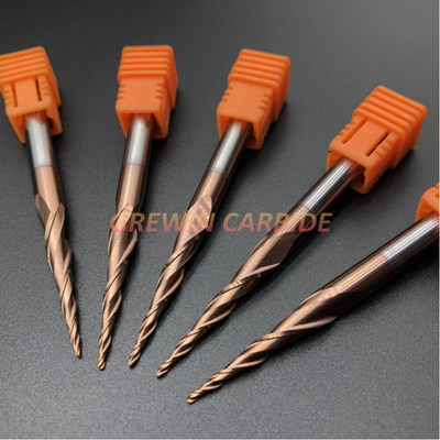 R2.0*D10*70*110L HRC55 2f Tapered Ball Nose End Mill CNC Router End Milling Bits