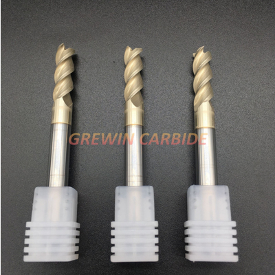 45 Degree Helix 3 Flute Solid Carbide End Mills For Aluminum