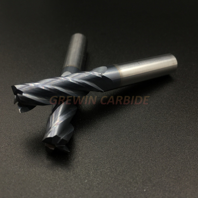 High Speed HRC45 ~HRC65 2/4/6 Flutes Carbide Flat Milling End Mill With Coating