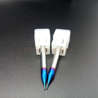 Tungsten Carbide Coated Micro-Diameter Milling Cutter Taper 2 Flutes End Mill