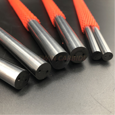 Double Coolant Holes of Tungsten Carbide Rod / Solid Tungsten Carbide Rod For End Mill