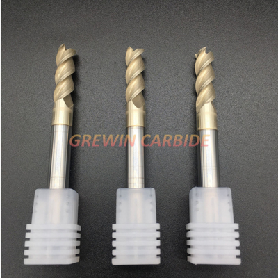 HRC55 3f Polish End Mill for Aluminum with Zrn Coated 3/16′′ Tin Coating Solid Carbide End Mill for Aluminum HRC55