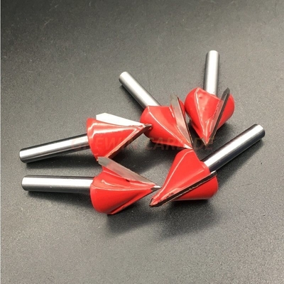 3D V- Type Carbide Milling Cutter Woodworking V Shape End Mill for Wood Cutters