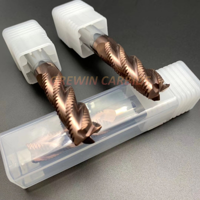 D4/6/8/10mm Carbide Roughing End Mill HRC55 TiAIN Coating Milling Cutter