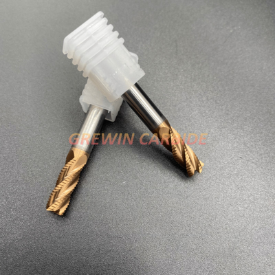 GREWIN HRC55 Copper coated 4F Tungsten Carbide Flat Roughing End Mill
