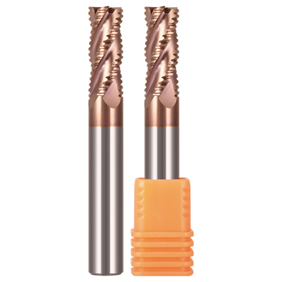 HRC55 tisin copper coating 4 flutes Tungsten carbide roughing end mills metal cutting tools