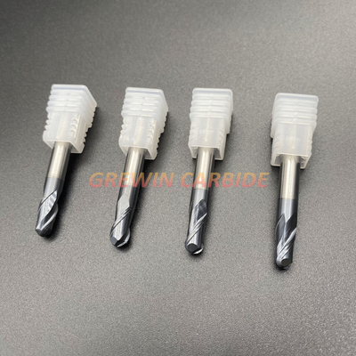 HRC45 2 Flutes Solid Carbide Ball Nose End Mill Carbide Milling Cutter CNC Cutting Tools