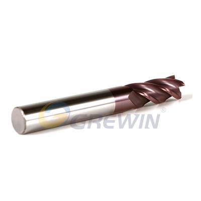 HRC60 Solid Carbide 4 Flutes Sqaure End Mill Cutting Tools For Metal