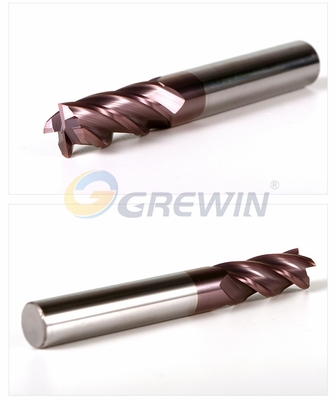 HRC60 Solid Carbide 4 Flutes Sqaure End Mill Cutting Tools For Metal