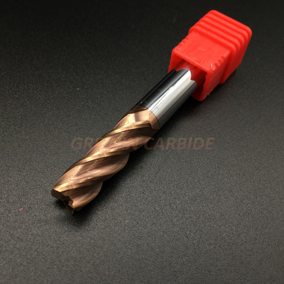 Tungsten Solid Carbide Flat End Mill 2 Flutes  HRC55 Copper Color TiAIN Coated Sharp Cutting Tools Machine Tools