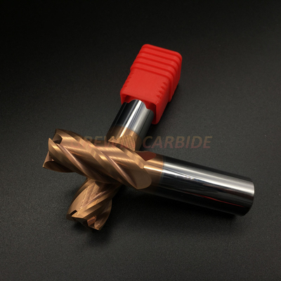 Tungsten Solid Carbide Flat End Mill 4Flutes  HRC55 Copper Color TiAIN Coated Sharp Cutting Tools Machine Tools