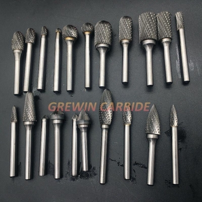 No Coating Tungsten Carbide Grinding Bit 6mm Carbide Burrs For Steel Aluminium