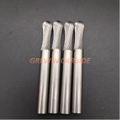 No Coating Tungsten Carbide Grinding Bit 6mm Carbide Burrs For Steel Aluminium