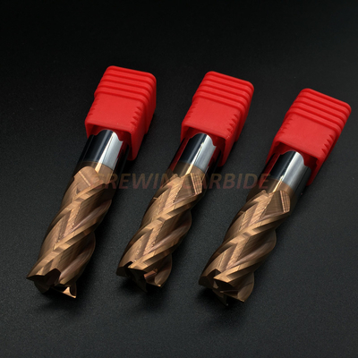 HRC55 4 Flutes Cnc Milling Cutter Solid Carbide End Mills For Steel/Cast Iron