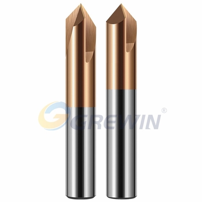 HRC55 Carbide Chamfer Bit Solid 4 Flute Center Cutting End Mill Metal Cutting