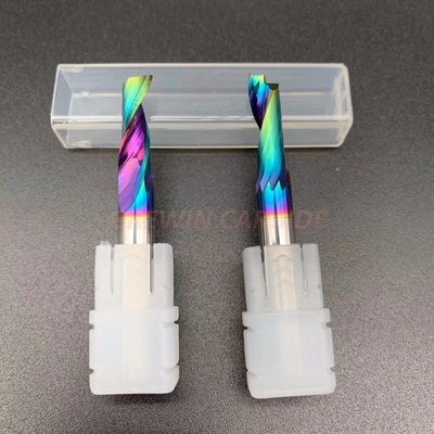 Colorful Aluminum Cutting End Mills Engraving Tungsten Carbide Cutter HRC45