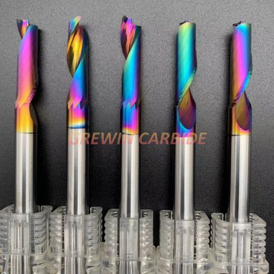 Colorful Aluminum Cutting End Mills Engraving Tungsten Carbide Cutter HRC45