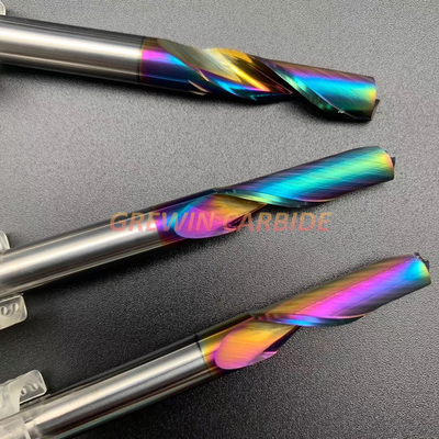 Colorful Aluminum Cutting End Mills Engraving Tungsten Carbide Cutter HRC45