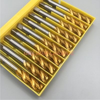 Gold High Speed Steel Tap HSS Spiral Flute Tap Through Blind Hole Tap Machine Tap