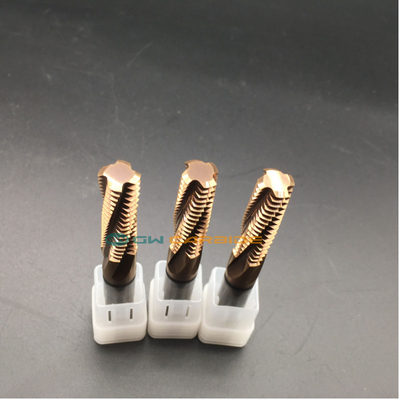 Tundsten Carbide Thread End Mill HRC55 Copper Coating