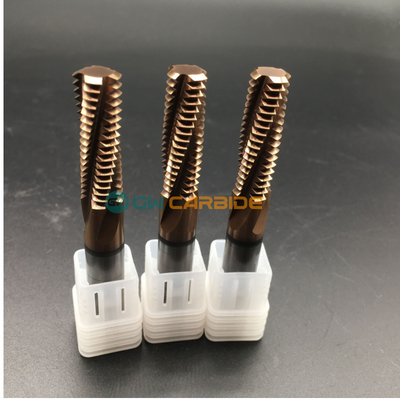 Tundsten Carbide Thread End Mill HRC55 Copper Coating