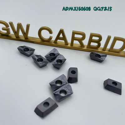 ADMX160608 QG7215 CNC Cutting Insert Carbide Indexable HRA 89 For Processing Steel