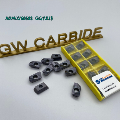 ADMX160608 QG7215 CNC Cutting Insert Carbide Indexable HRA 89 For Processing Steel